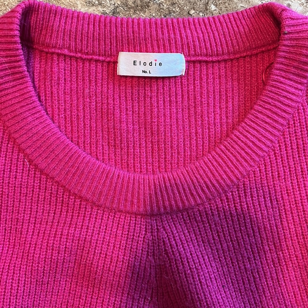 Pink Ribbed Sweater - Picture 2 of 3